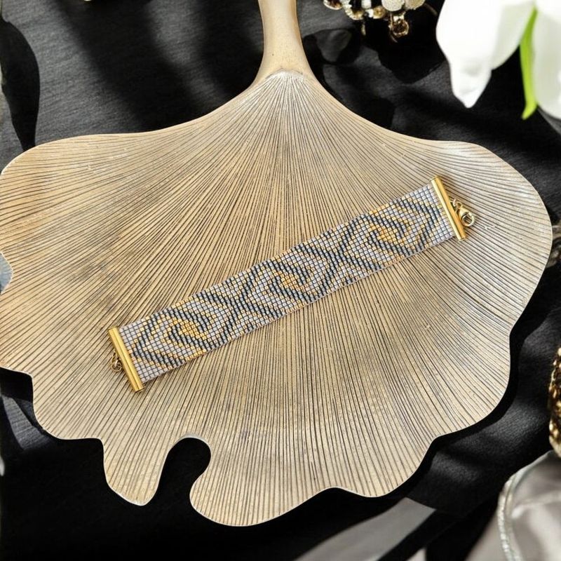 Fashion, accesorii si bijuterii - Femei - Bijuterii femei - Bratari femei - Bratara dama multistrat Helia, impletita manual din margele de nisip Miyuki - Infinity.ro