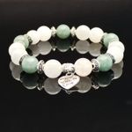 Fashion, accesorii si bijuterii - Femei - Bijuterii femei - Bratari femei - Bratara cristale Piatra Lunii si Jad Verde, Camila, pentru femei, cu margele de 8mm - Infinity.ro