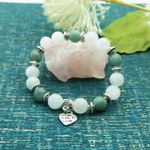 Fashion, accesorii si bijuterii - Femei - Bijuterii femei - Bratari femei - Bratara cristale Piatra Lunii si Jad Verde, Camila, pentru femei, cu margele de 8mm - Infinity.ro