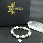 Fashion, accesorii si bijuterii - Femei - Bijuterii femei - Bratari femei - Bratara cristale Piatra Lunii si Jad Verde, Camila, pentru femei, cu margele de 8mm - Infinity.ro
