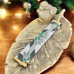 Fashion, accesorii si bijuterii - Femei - Bijuterii femei - Bratari femei - Bratara lata verde handmade din margele miyuki, Selma - Infinity.ro