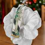 Fashion, accesorii si bijuterii - Femei - Bijuterii femei - Bratari femei - Bratara lata verde handmade din margele miyuki, Selma - Infinity.ro