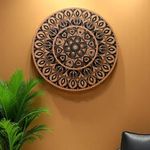 Casa si Gradina - Decoratiuni - Tablouri - Frumusetea imperfectiunii-Tablou mandala unicat pictat manual pe suport de lemn, 60 cm - Infinity.ro