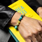 Fashion, accesorii si bijuterii - Femei - Bijuterii femei - Bratari femei - Bratara Dama din Pietre Naturale de Amazonit, Jad Lemon si Pheonix Stone, “Geetica” - Infinity.ro