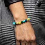 Fashion, accesorii si bijuterii - Femei - Bijuterii femei - Bratari femei - Bratara Dama din Pietre Naturale de Amazonit, Jad Lemon si Pheonix Stone, “Geetica” - Infinity.ro