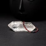 Fashion, accesorii si bijuterii - Femei - Bijuterii femei - Bratari femei - Bratara pietre semipretioase de Granat si Spinel negru, Ania, inchidere din argint 925 - Infinity.ro