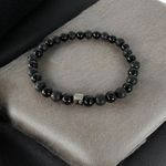 Fashion, accesorii si bijuterii - Barbati - Bijuterii barbati - Bratari barbati - Bratara barbati eleganta Jamil din Onix si Piatra de Lava - Infinity.ro
