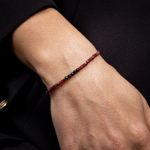 Fashion, accesorii si bijuterii - Femei - Bijuterii femei - Bratari femei - Bratara pietre semipretioase de Granat si Spinel negru, Ania, inchidere din argint 925 - Infinity.ro