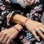 Fashion, accesorii si bijuterii - Femei - Bijuterii femei - Bratari femei - Set bratari handmade Kami pentru femei, din pietre semipretioase de Jad Lila Fatetat si Jad Mov - Infinity.ro