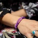 Fashion, accesorii si bijuterii - Femei - Bijuterii femei - Bratari femei - Set bratari handmade Kami pentru femei, din pietre semipretioase de Jad Lila Fatetat si Jad Mov - Infinity.ro