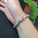 Fashion, accesorii si bijuterii - Femei - Bijuterii femei - Bratari femei - Bratara dama Odette, din pietre semipretioase de Jad Verde si Jad Rosu, margele de 8mm - Infinity.ro