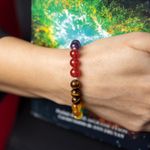 Fashion, accesorii si bijuterii - Femei - Bijuterii femei - Bratari femei - Bratara 7 Chakre Nina din cristale de Ametist, Lapis Lazuli, Angelit, Amazonit, Citrin, Ochi de Tigru si Jad Rosu - Infinity.ro