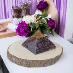 Casa si Gradina - Decoratiuni - Obiecte decorative - Accesorii decorative - Piramida orgonica din cristale de Ametist Arya, cu spirala de Cupru si varf de Cuart - Infinity.ro