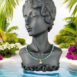 Fashion, accesorii si bijuterii - Femei - Bijuterii femei - Coliere femei - Colier choker Labradorit Celia cu accesorii din argint placat cu aur - Infinity.ro