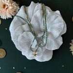 Fashion, accesorii si bijuterii - Femei - Bijuterii femei - Coliere femei - Colier handmade in 3 straturi verde Safyia cu Miyuki, Jad Verde si argint - Infinity.ro