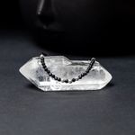 Fashion, accesorii si bijuterii - Femei - Bijuterii femei - Bratari femei - Bratara dama pietre semipretioase Blake din Spinel negru, cu accesorii si sistem de inchidere din argint - Infinity.ro