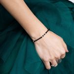 Fashion, accesorii si bijuterii - Femei - Bijuterii femei - Bratari femei - Bratara dama pietre semipretioase Blake din Spinel negru, cu accesorii si sistem de inchidere din argint - Infinity.ro