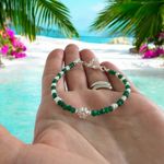 Fashion, accesorii si bijuterii - Femei - Bijuterii femei - Bratari femei - Bratara Jad Verde si Perle Naturale Mavis, cu argint 925 - Infinity.ro