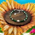 Fashion, accesorii si bijuterii - Femei - Bijuterii femei - Bratari femei - Bratara Jad Verde si Perle Naturale Mavis, cu argint 925 - Infinity.ro