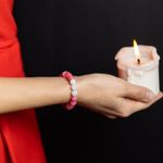 Fashion, accesorii si bijuterii - Femei - Bijuterii femei - Bratari femei - Bratara femei pietre semipretioase din Jad Rosu si Acvamarin, Noel, sfere de 8mm - Infinity.ro