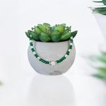 Fashion, accesorii si bijuterii - Femei - Bijuterii femei - Bratari femei - Bratara Jad Verde si Perle Naturale Mavis, cu argint 925 - Infinity.ro