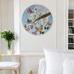 Casa si Gradina - Decoratiuni - Tablouri - Tablou unicat pictat manual 'Fluturi in Copacul Inflorit', pe canvas- 40 cm - Infinity.ro