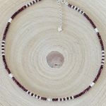 Fashion, accesorii si bijuterii - Femei - Bijuterii femei - Coliere femei - Colier choker Ella din cristale de Granat si Perle de Cultura cu argint 925 - Infinity.ro