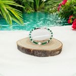 Fashion, accesorii si bijuterii - Femei - Bijuterii femei - Bratari femei - Bratara Jad Verde si Perle Naturale Mavis, cu argint 925 - Infinity.ro