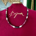 Fashion, accesorii si bijuterii - Femei - Bijuterii femei - Coliere femei - Descopera Magia si Eleganta in Colierul Nostru Unic din Perle Naturale si Cristale de Turmalina Multicolora cu argint - Infinity.ro