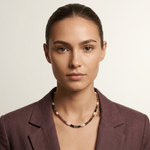 Fashion, accesorii si bijuterii - Femei - Bijuterii femei - Coliere femei - Descopera Magia si Eleganta in Colierul Nostru Unic din Perle Naturale si Cristale de Turmalina Multicolora cu argint - Infinity.ro