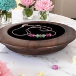 Fashion, accesorii si bijuterii - Femei - Bijuterii femei - Coliere femei - Colier choker turmalina multicolora cu lant argint placat aur roz - Infinity.ro
