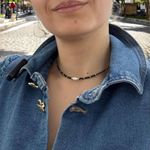 Fashion, accesorii si bijuterii - Femei - Bijuterii femei - Coliere femei - Colier choker handmade Elina din miyuki negru cu Obsidian si argint placat cu aur 925 - Infinity.ro