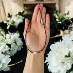 Fashion, accesorii si bijuterii - Femei - Bijuterii femei - Coliere femei - Colier choker handmade Elina din miyuki negru cu Obsidian si argint placat cu aur 925 - Infinity.ro