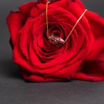 Fashion, accesorii si bijuterii - Femei - Bijuterii femei - Coliere femei - Colier delicat cu piatra naturala de Granat, Dara, placat cu aur de 18K - Infinity.ro