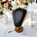 Fashion, accesorii si bijuterii - Femei - Bijuterii femei - Coliere femei - Colier choker handmade Elina din miyuki somon cu Rodocrozit si argint placat cu aur 925 - Infinity.ro