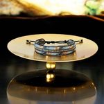 Fashion, accesorii si bijuterii - Femei - Bijuterii femei - Bratari femei - Bratara snur miyuki pentru femei, Jouri in nuante metalice de gri si auriu - Infinity.ro