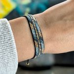 Fashion, accesorii si bijuterii - Femei - Bijuterii femei - Bratari femei - Bratara snur miyuki pentru femei, Jouri in nuante metalice de gri si auriu - Infinity.ro