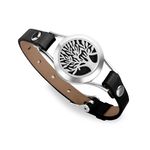 Fashion, accesorii si bijuterii - Femei - Bijuterii femei - Bratari femei - Bratara Aromaterapie, Curea din Piele Ecologica, Roz, Simpla, cu Model Mandala Vibes - Infinity.ro