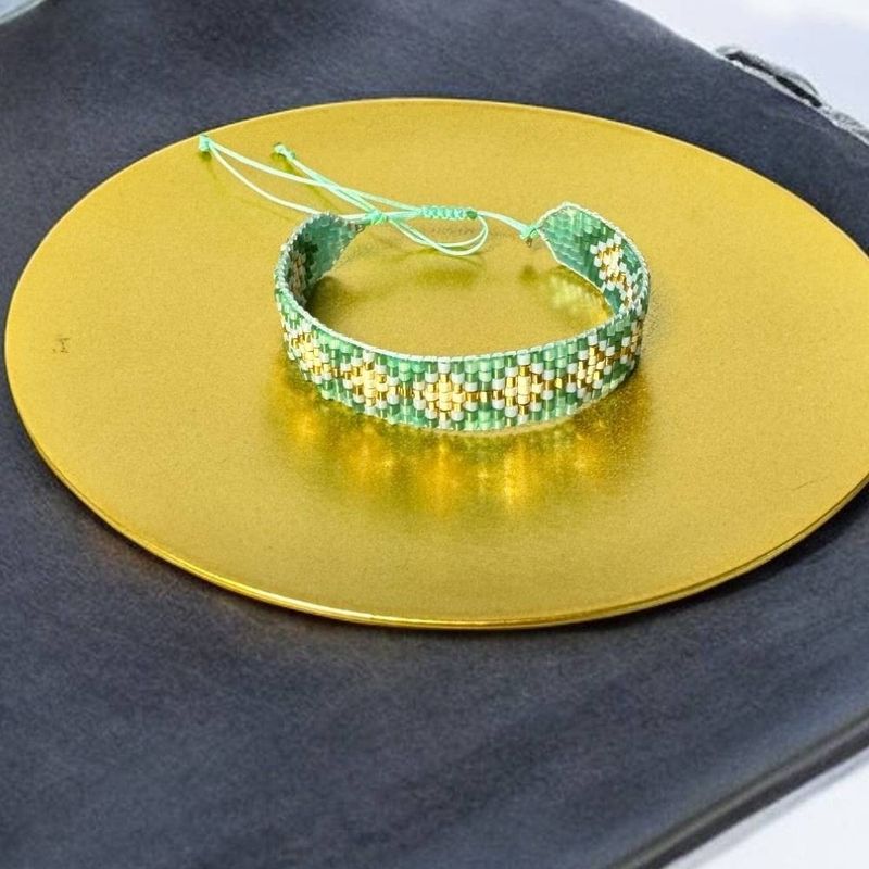Fashion, accesorii si bijuterii - Femei - Bijuterii femei - Bratari femei - Bratara dama eleganta Yara din margele Miyuki turcoaz impletita pe snur - Infinity.ro