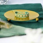 Fashion, accesorii si bijuterii - Femei - Bijuterii femei - Bratari femei - Bratara dama eleganta Yara din margele Miyuki turcoaz impletita pe snur - Infinity.ro