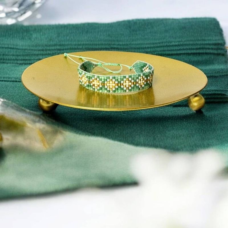 Fashion, accesorii si bijuterii - Femei - Bijuterii femei - Bratari femei - Bratara dama eleganta Yara din margele Miyuki turcoaz impletita pe snur - Infinity.ro