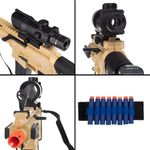 Jucarii, Copii si Bebe - Jucarii si jocuri - Jucarii de rol - Arme de jucarie - Jucarie arma tip mitraliera, cu sunete si lumina, 7 accesorii de lupta incluse - Infinity.ro