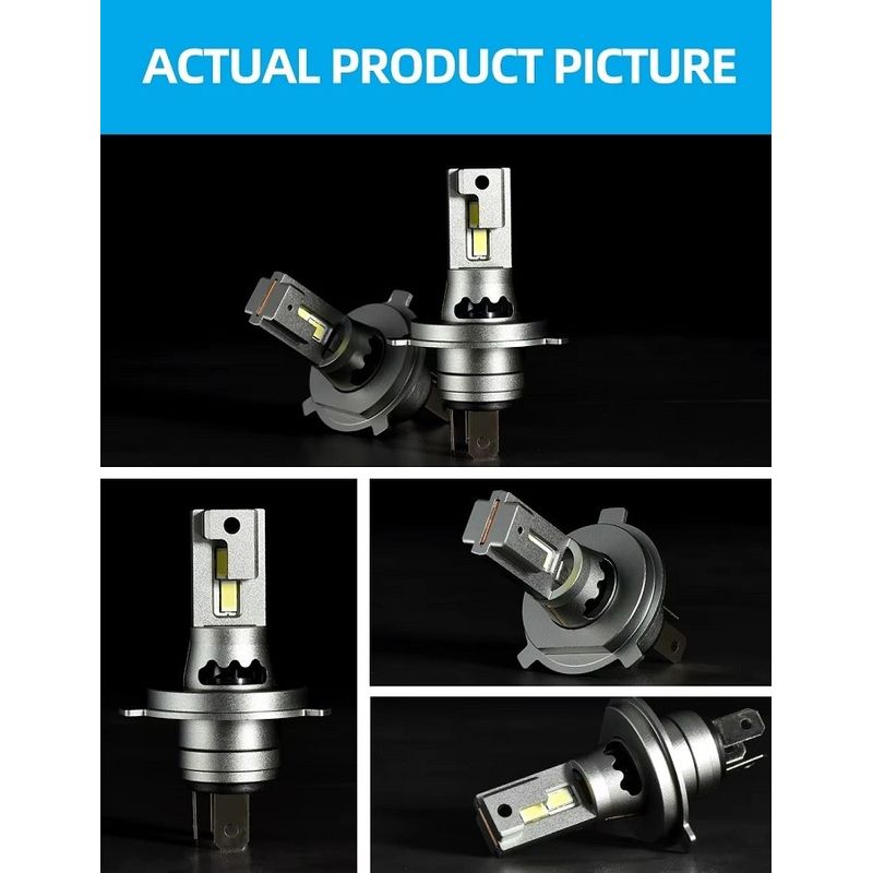 Auto si Moto - Electrice auto - Iluminare si semnalizare - Becuri auto - Set 2 Becuri LED H4 180W, 20000 Lumeni - Model Nou cu Ventilator - Infinity.ro