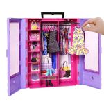 Jucarii, Copii si Bebe - Jucarii si jocuri - Papusi si accesorii - Casute de papusi si mobilier - Set Barbie Fashion dulap cu haine incluse - Mattel - Infinity.ro