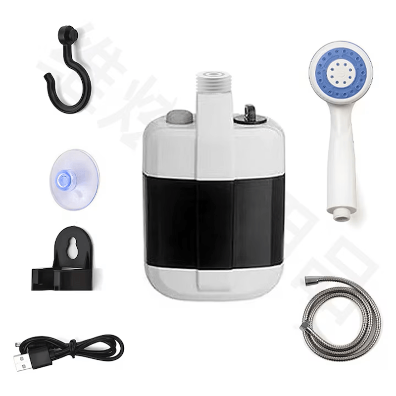 Sport si Outdoor - Camping - Accesorii camping si drumetii - Dus Portabil Pentru Camping , Pompa Electrica, Acumulator 2200 mAh, Autonomie 2h, Incarcare USB - Infinity.ro