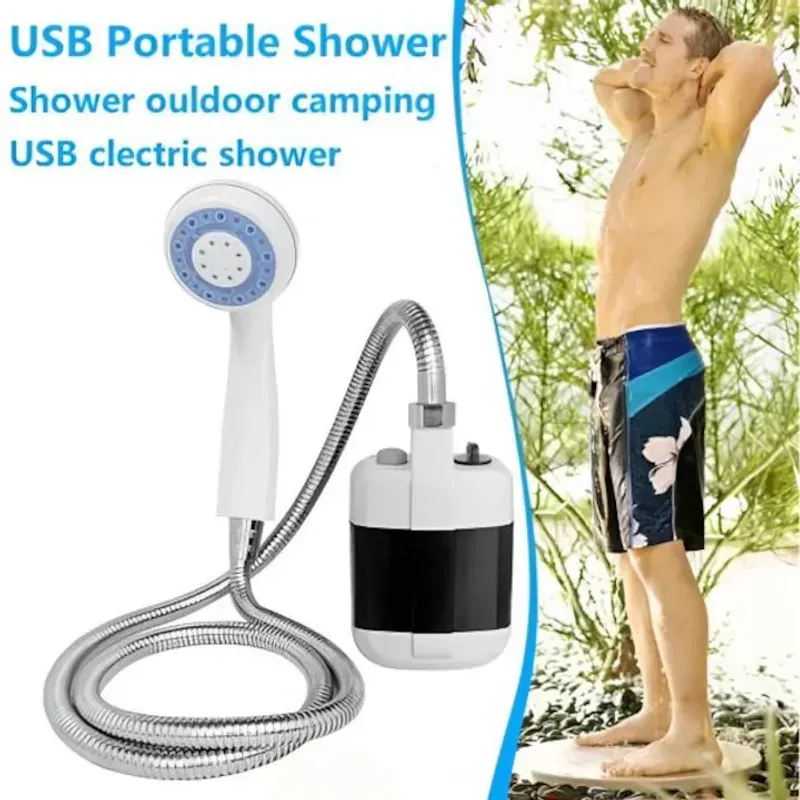 Sport si Outdoor - Camping - Accesorii camping si drumetii - Dus Portabil Pentru Camping , Pompa Electrica, Acumulator 2200 mAh, Autonomie 2h, Incarcare USB - Infinity.ro