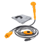 Sport si Outdoor - Camping - Accesorii camping si drumetii - Dus Portabil Pentru Camping, Presiune Placuta, Suport Pentru orice suprafata, Compact, Alimentare 12V de 5 m - Infinity.ro