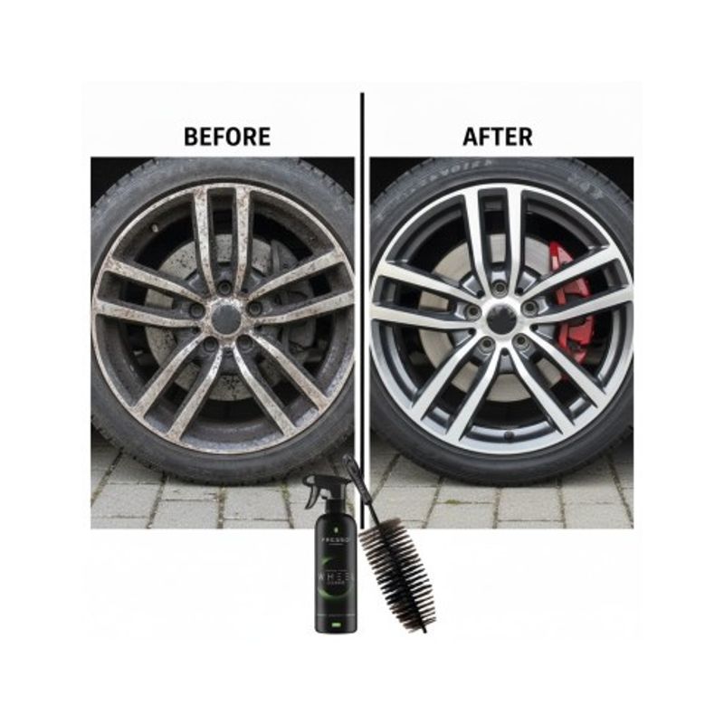 Auto si Moto - Intretinere auto - Produse curatare auto - Set Solutie Curatat Jante cu Perie de Jante Fresso - Infinity.ro