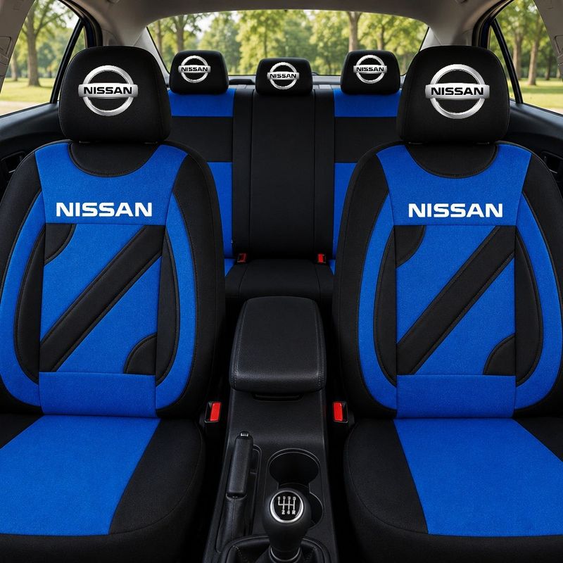 Auto si Moto - Intretinere auto - Huse auto - Set Huse Scaune Universale Nero Albastru Personalizate cu Nissan - Infinity.ro