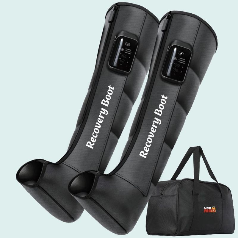 Ingrijire personala si Cosmetice - Sanatate si wellness - Articole wellness - Aparate si dispozitive de masaj - Aparat Masaj Picioare Wireless Linomag® cu Compresie Aer, 11 Intensitati, 3 Moduri, Recuperare Musculara - Infinity.ro